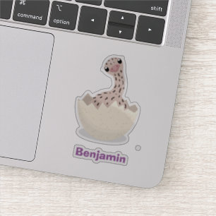 Sticker Illustration d'autruche pour bébé à couver mignon