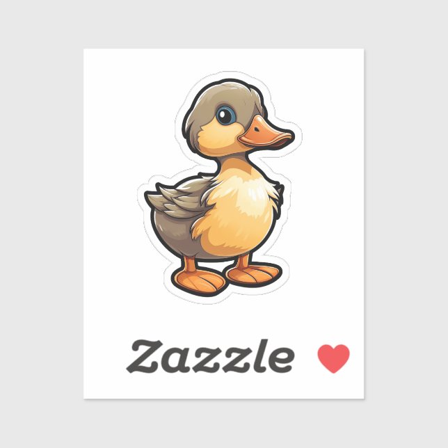 Sticker Illustration de canard de dessin (Feuille)