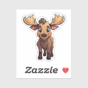 Sticker Illustration de cerf de dessin