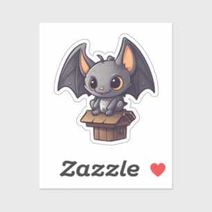 Sticker Illustration de chauve-souris de dessin