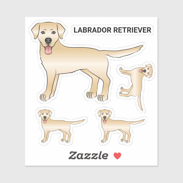 Sticker Illustration de chien de dessin de l'artiste du La (Feuille)