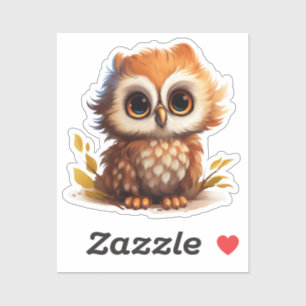 Sticker Illustration de chouette de dessin
