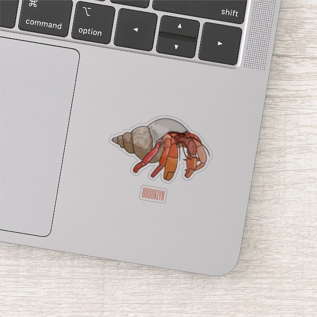 Sticker Illustration de crabe ermite (Détail)