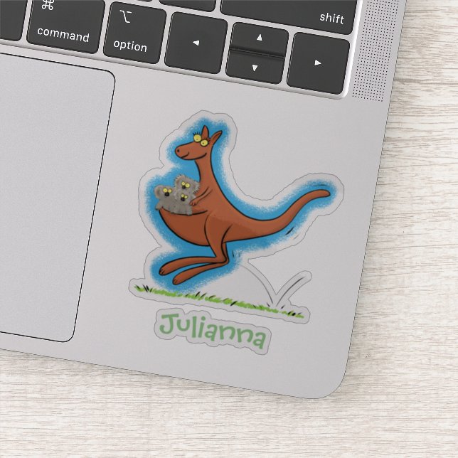 Sticker Illustration de dessin animé Cute kangaroo et koal (Détail)