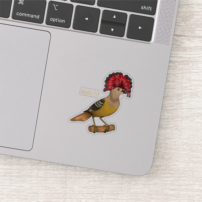 Sticker Illustration de dessin animé d'oiseau moucherolle  (Détail)