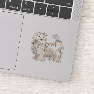 Sticker Illustration de dessin de chien de Havan