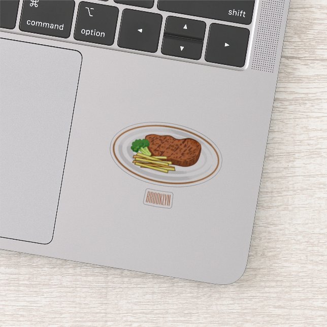 Sticker Illustration de dessin de steak (Détail)
