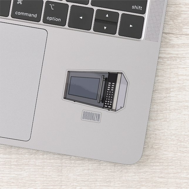 Sticker Illustration de dessin sur micro-ondes (Détail)