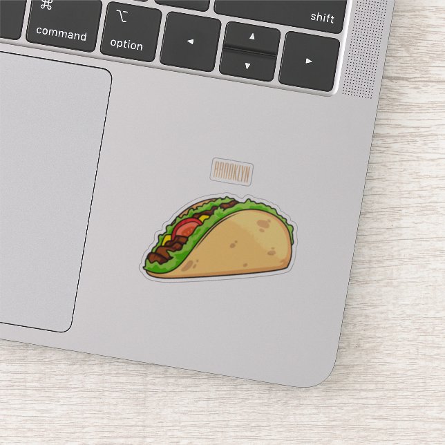Sticker Illustration de dessin sur Taco (Détail)
