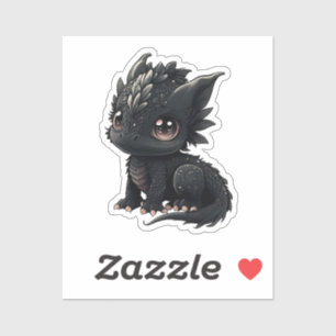 Sticker Illustration de dragon de dessin animé