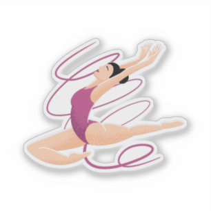 Sticker Illustration de gymnaste