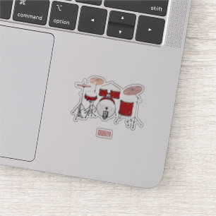 Sticker Illustration de kit de batterie