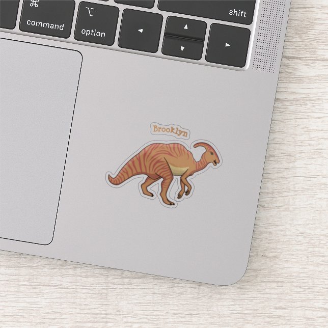 Sticker Illustration de la caricature de dinosaure du para (Détail)