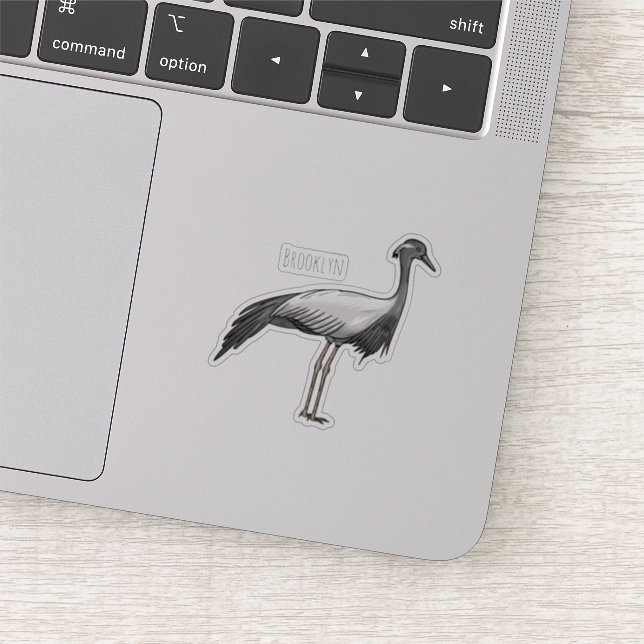 Sticker Illustration de la grue Demoiselle (Détail)