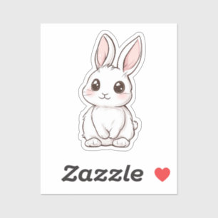 Sticker Illustration de lapin de dessin