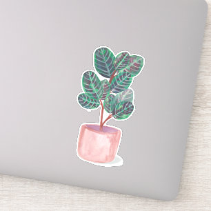Sticker Illustration de l'aquarelle de la plante Plante Pe