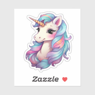 Sticker Illustration de licorne de dessin