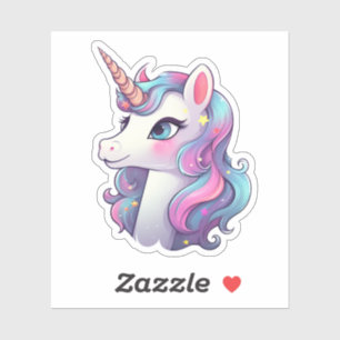 Sticker Illustration de licorne de dessin
