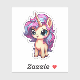 Sticker Illustration de licorne de dessin