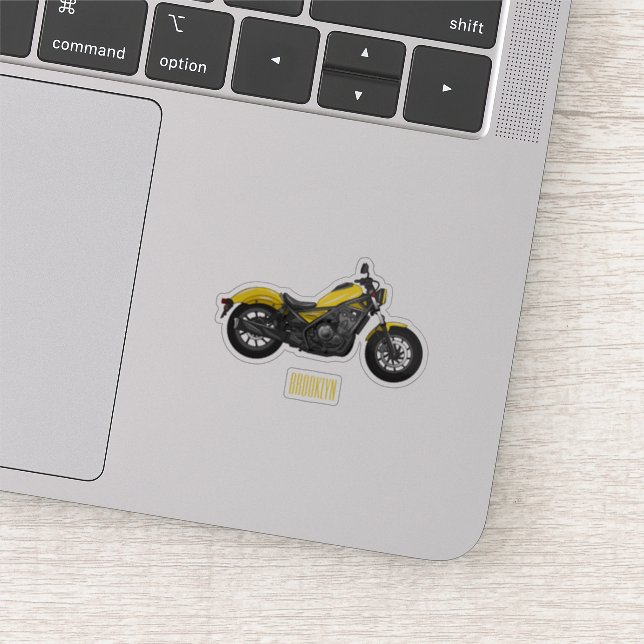 Sticker Illustration de moto Cruiser (Détail)