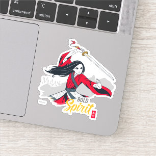 Sticker Illustration de Mulan "Bold Spirit"