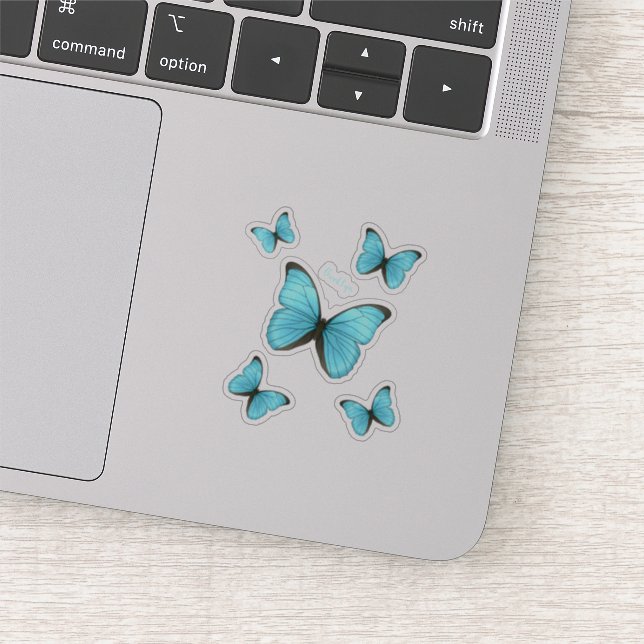 Sticker illustration de papillons Morpho de dessin animé  (Détail)