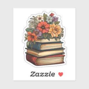 Sticker Illustration de pile de livres