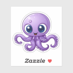 Sticker Illustration de poulpe de dessin