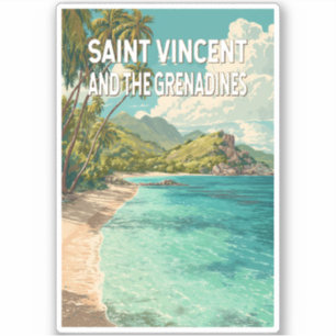 Sticker Illustration de Saint-Vincent-et-les-Grenadines