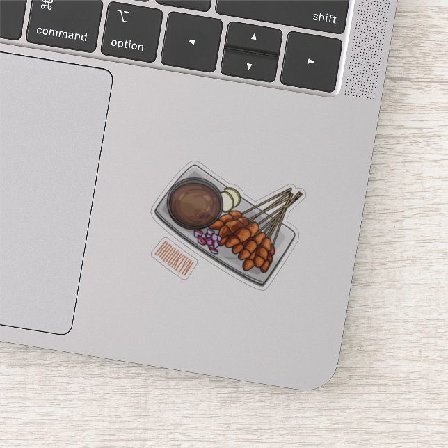 Sticker Illustration de Satay (Détail)