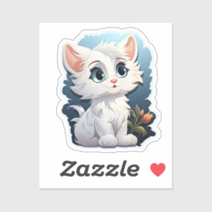 Sticker Illustration du chat de dessin