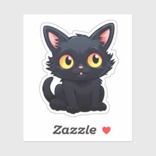 Sticker Illustration du chat de dessin