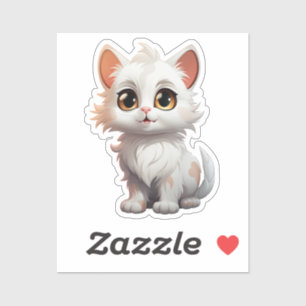 Sticker Illustration du chat de dessin