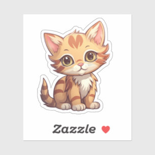 Sticker Illustration du chat de dessin