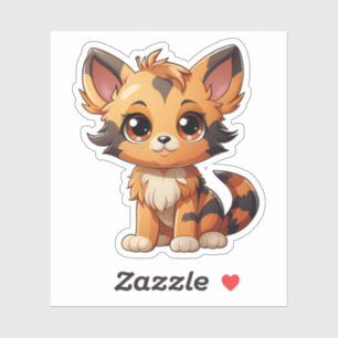 Sticker Illustration du chat de dessin
