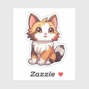 Sticker Illustration du chat de dessin