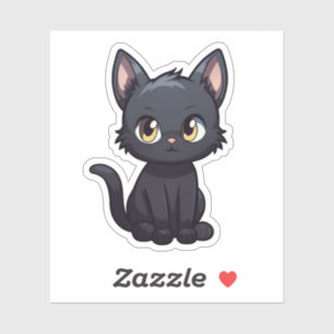 Sticker Illustration du chat de dessin