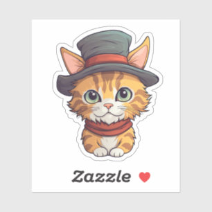 Sticker Illustration du chat de dessin