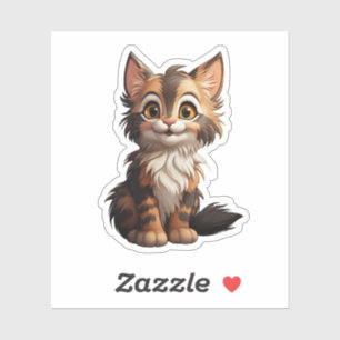 Sticker Illustration du chat de dessin