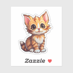 Sticker Illustration du chat de dessin