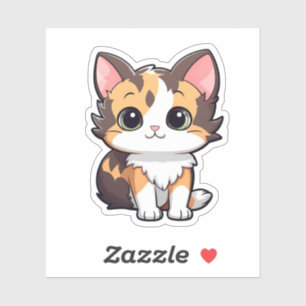 Sticker Illustration du chat de dessin