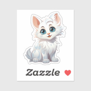 Sticker Illustration du chat de dessin