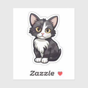Sticker Illustration du chat de dessin
