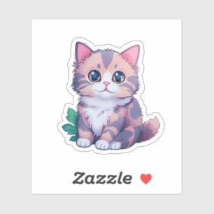 Sticker Illustration du chat de dessin