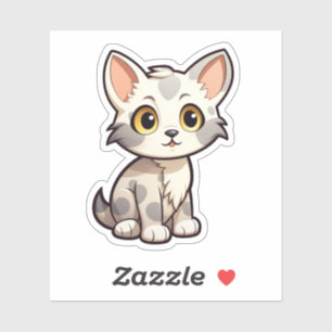 Sticker Illustration du chat de dessin
