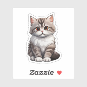 Sticker Illustration du chat de dessin