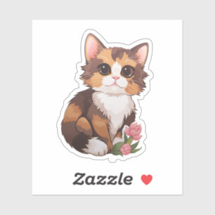 Sticker Illustration du chat de dessin