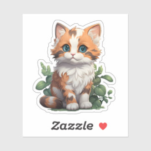 Sticker Illustration du chat de dessin