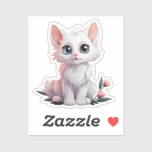 Sticker Illustration du chat de dessin