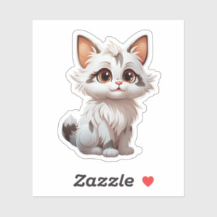 Sticker Illustration du chat de dessin